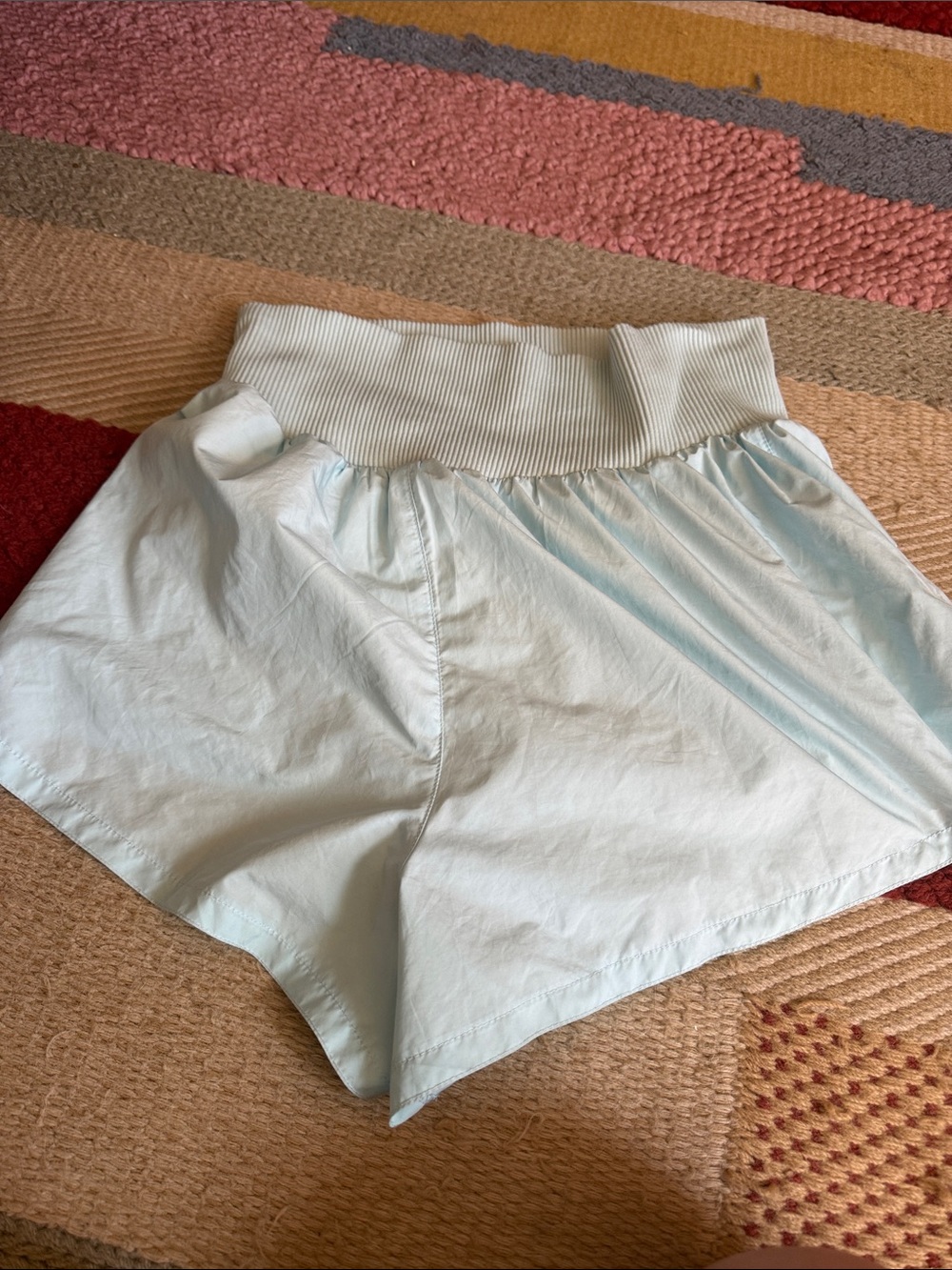 FP Movement by Free People Carpe Diem Pale Blue High-Waist Athletic Shorts - Picture 3 of 4